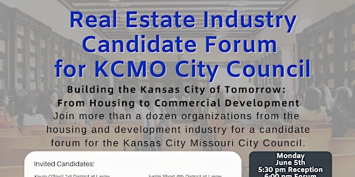 KCMO City Council Candidate Housing Forum-Monday, June 5th @Plaza Library