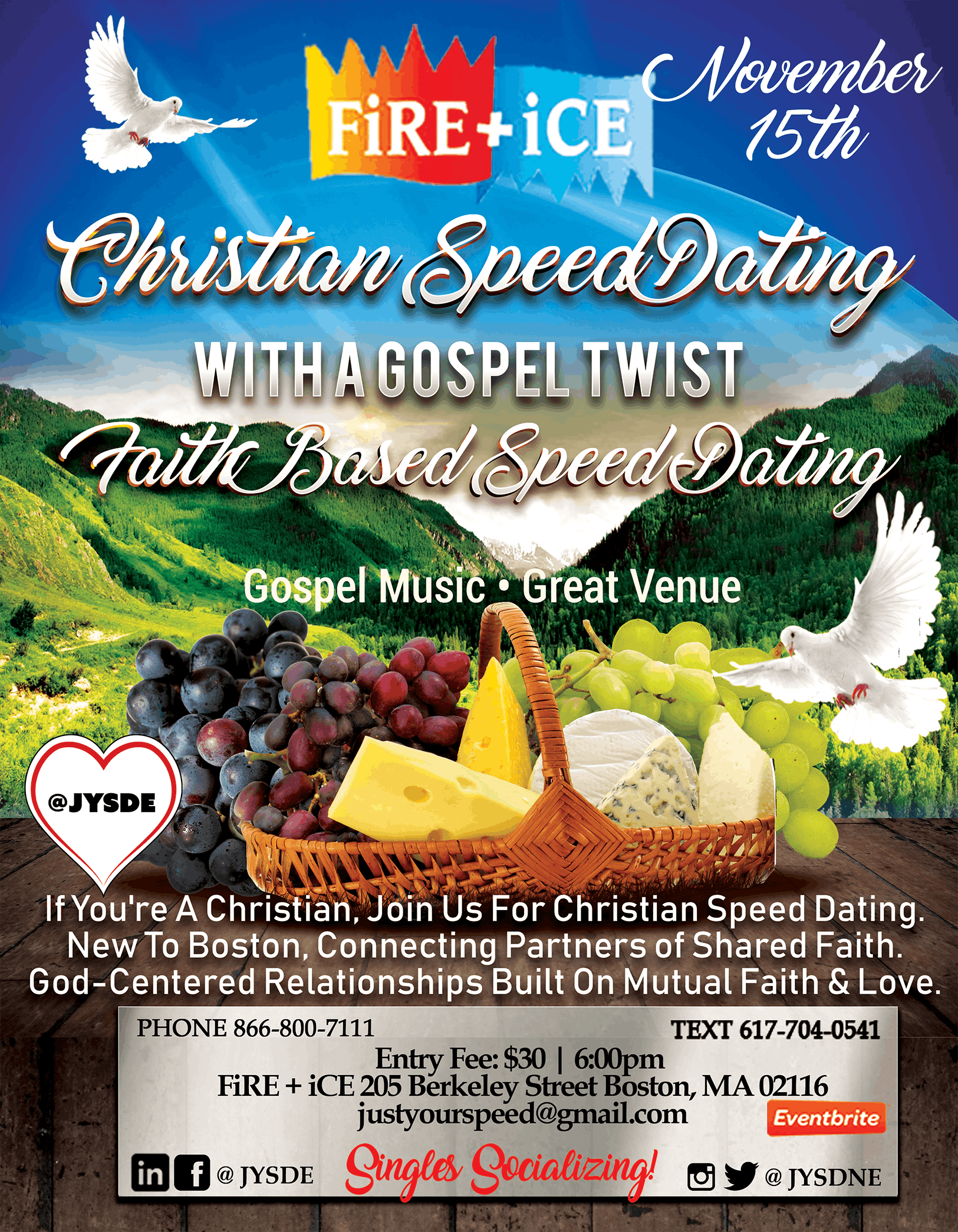 11/15 Christian Connection Singles Event | #single #christian #speeddate @FiRE+iCE @jysde