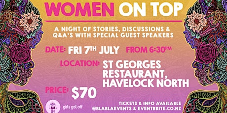 Image principale de Women on Top Inspirational Speakers Event - Hawkes Bay