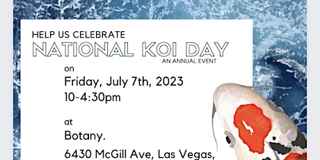 National Koi Day at Botany