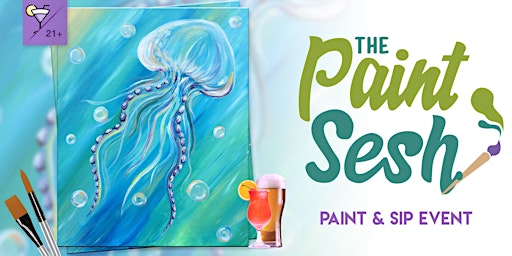 Paint and Sip in Riverside, CA – “Underwater Life” at Cravin’ Crab Haus