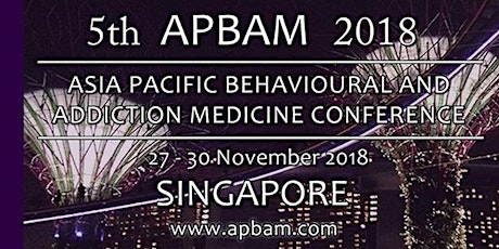 5th APBAM Conference 2018 - Asia Pacific Behavioral and Addiction Medicine Conference primary image