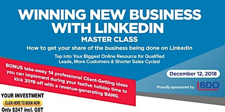 WINNING NEW BUSINESS with LinkedIn Master Class - Presented by Linda Le primary image