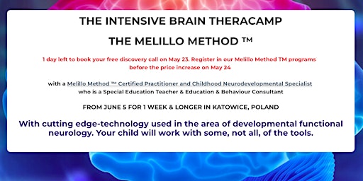Hauptbild für The Intensive Brain TheraCamp Melillo Method TM  - for asd, adhd, dyslexia
