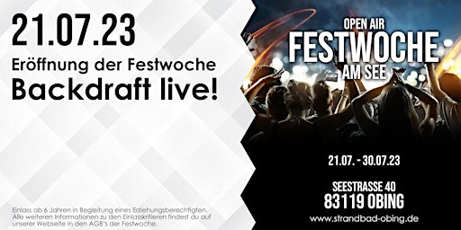 Backdraft live | Festwoche am See primary image