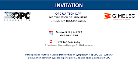 Digital transformation Symposium et OPC UA TECH DAY 2023
