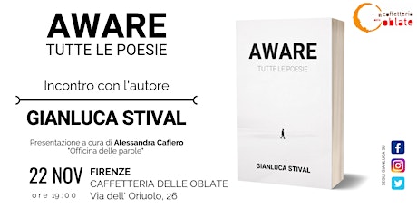 Immagine principale di Gianluca Stival presenta il suo libro "AWARE - Tutte le poesie" 