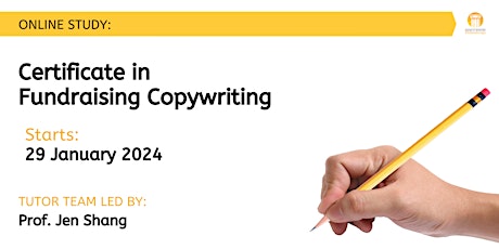 Immagine principale di Certificate in Fundraising Copywriting (29 January  2024) 