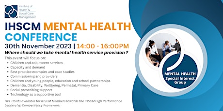 IHSCM Mental Health Conference 2023 primary image