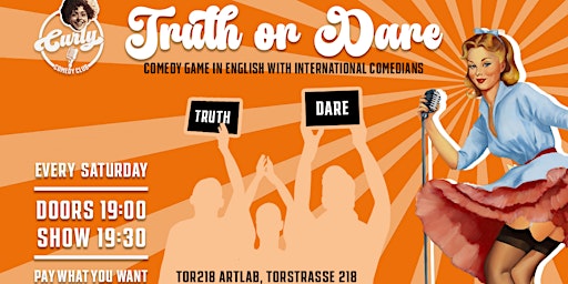 Imagen principal de English stand-up: Truth or Dare 16.09.23