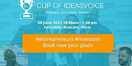 CUPOFIDEASVOICE  - Startups & Investors  - 20 Juin 2023 - Paris primary image