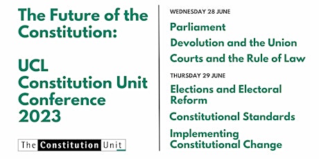 Hauptbild für The Future of the Constitution: UCL Constitution Unit Conference 2023