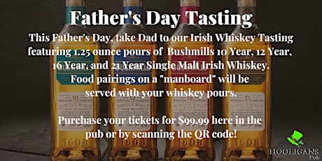 Father's Day Irish Whiskey Tasting