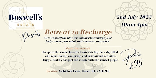 Retreat To Recharge. Yoga, Pilates and Recharge primary image