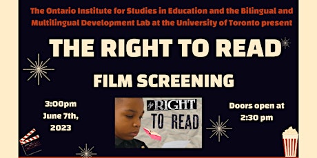 The Right To Read Film Screening