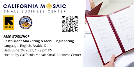 FREE Workshop: Restaurant Marketing & Menu Engineering