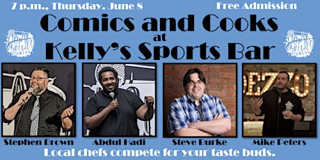 Comics and Cooks at Kelly's Sports Bar
