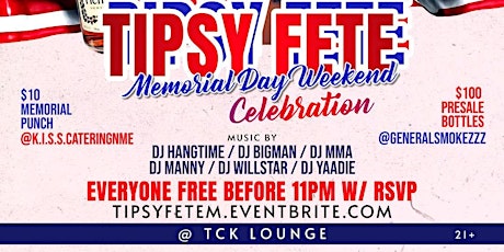 Tipsy fete: memorial weekend celebration primary image