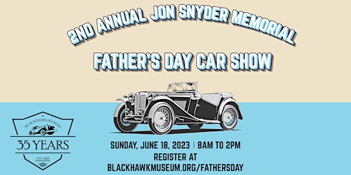 2nd Annual Jon Snyder Memorial Father's Day Car Show primary image
