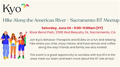 Sacramento BT Meetup - Hike Along the American River with Kyo!