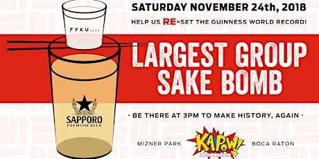 Guinness Record Attempt TAKE 2 - Most Sake Bombs - 2018 primary image
