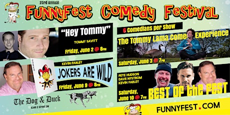 Dog and Duck Pub - 23rd Annual FunnyFest Comedy Festival - 6 Comedians