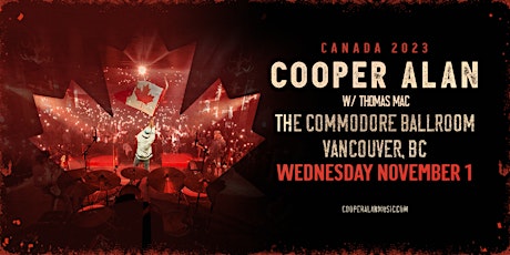 Cooper Alan VIP Meet & Greet Experience w/ Thomas Mac - Vancouver, BC