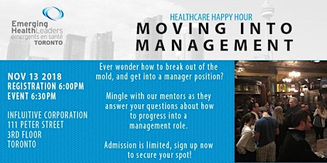 EHL Healthcare Happy Hour - Moving into Management primary image