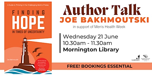Author Talk: Joe Bakhmoutski - Mornington Library (Men's Health Week) primary image