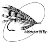 Logotipo de Addicted to the Fly Women's fly fishing community