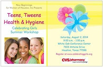 New Beginnings for Women of Houston Presents: Teens, Tweens, Health & Hygiene primary image