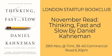 London Startup Bookclub: Thinking, Fast and Slow primary image