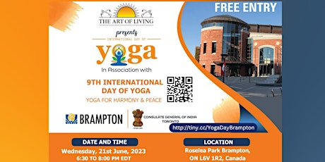9th International Day of Yoga Celebration in Brampton