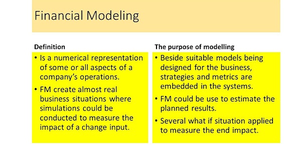 FINANCIAL MODELING & SIMULATOR .....a 2 day excel course in Kuala Lumpur