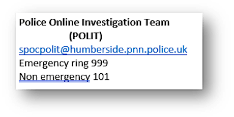 Humberside Police - Police Online Investigation Team (POLIT)