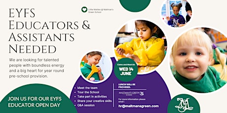 Open Day for EYFS Educators and Assistants