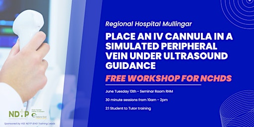 RHM Workshop: IV Cannula in a Simulated Peripheral Vein via Ultrasound primary image