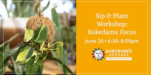 Sip & Plant Workshop: Kokedama primary image