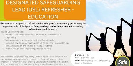 Designated Safeguarding Lead - REFRESHER (Education Only)