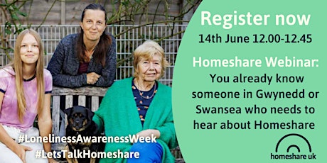 You already know someone who needs to hear about Homeshare in Wales