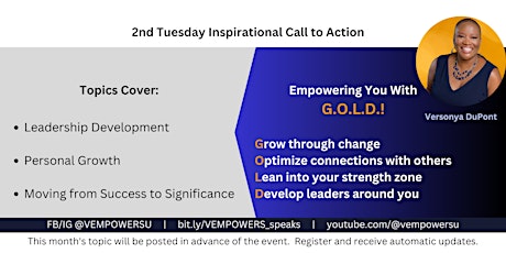2nd Tuesday Inspirational Call To Action (June) - VEMPOWERSU