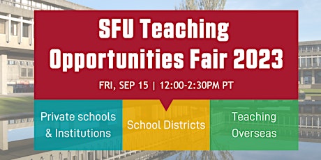 SFU Teaching Opportunities Fair 2023