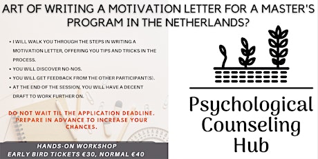 Art of writing a motivation letter for a master's program in the NL?