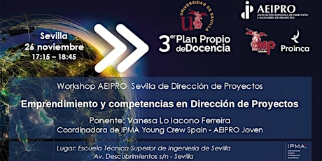 Imagen principal de Taller AEIPRO Sevilla: Emprendimiento y competencias Dirección de Proyectos