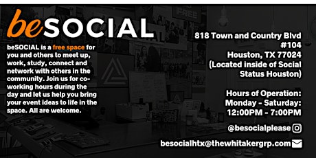 BESOCIAL HTX YOUTH CREATIVE WORK HOURS