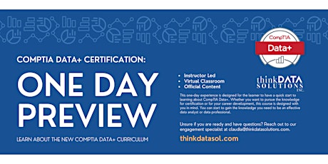 ThinkData's One Day Preview of CompTIA Data+ primary image