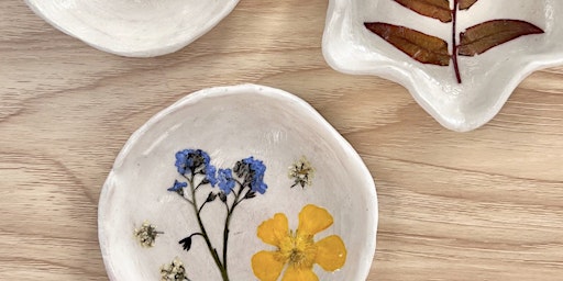 Botanical Pottery Class, Make Your Own Floral Plate :  Fundraiser for BWSS primary image