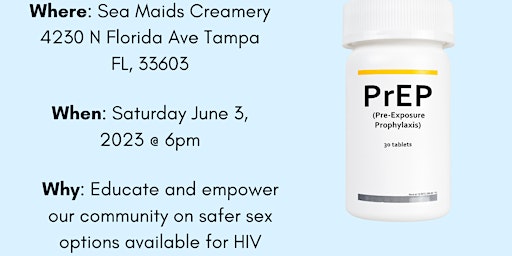 PrEP Seminar at Sea Maids Creamery primary image