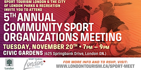 5th Annual Community Sport Organizations Meeting primary image