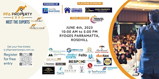 PFA Property Expo (4th June 10:00 AM to 5:00 PM) Rydges, Rosehill primary image
